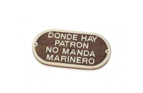 "Donde hay patrón..." Plate