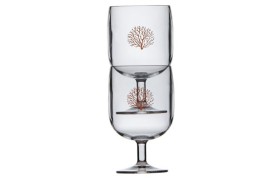 Set 6 Glass of wine Coral