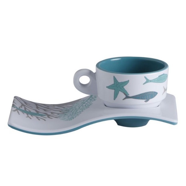 Set 6 Coffee cups COASTAL