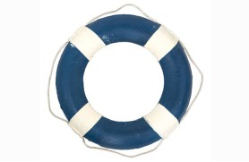 Decorative blue life ring