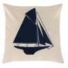 2 beige saiboat cushions
