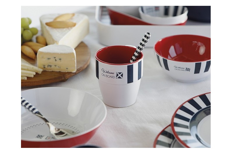 Haofy Set Di 4 Tazze In Melamina, Simili Alla Porcellana, Con Puntini Blu, Infrangibili E Resistenti, Per Bevande E Feste