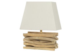 Lampada in legno marino