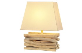 Lampada in legno marino