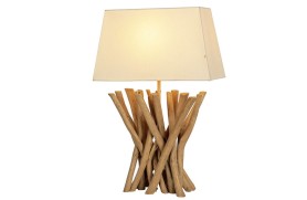 Lampada in legno marino