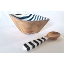 Enameled bowl + spoon