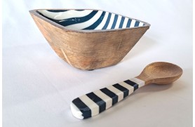 Enameled bowl + spoon