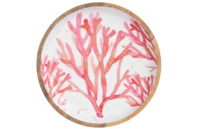 Enameled coral Bowl