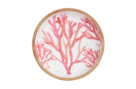 Enameled coral Bowl