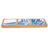 Enameled blue tray