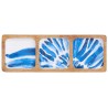 Enameled blue tray
