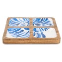 Enameled blue tray