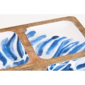 Enameled blue tray